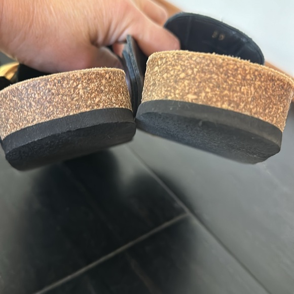 JW Anderson Gold Chain Clogs Mules 39 black leather - Picture 4 of 5